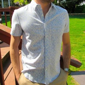 Retro Pattern S/S Button Down